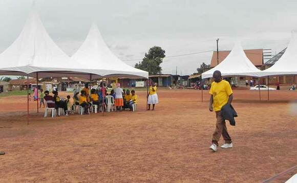 Ekifo awaategekeddwa omukolo gwa NRM ogwasaziddwamu poliis. Ekifo awaategekeddwa omukolo gwa NRM ogwasaziddwamu poliis.
