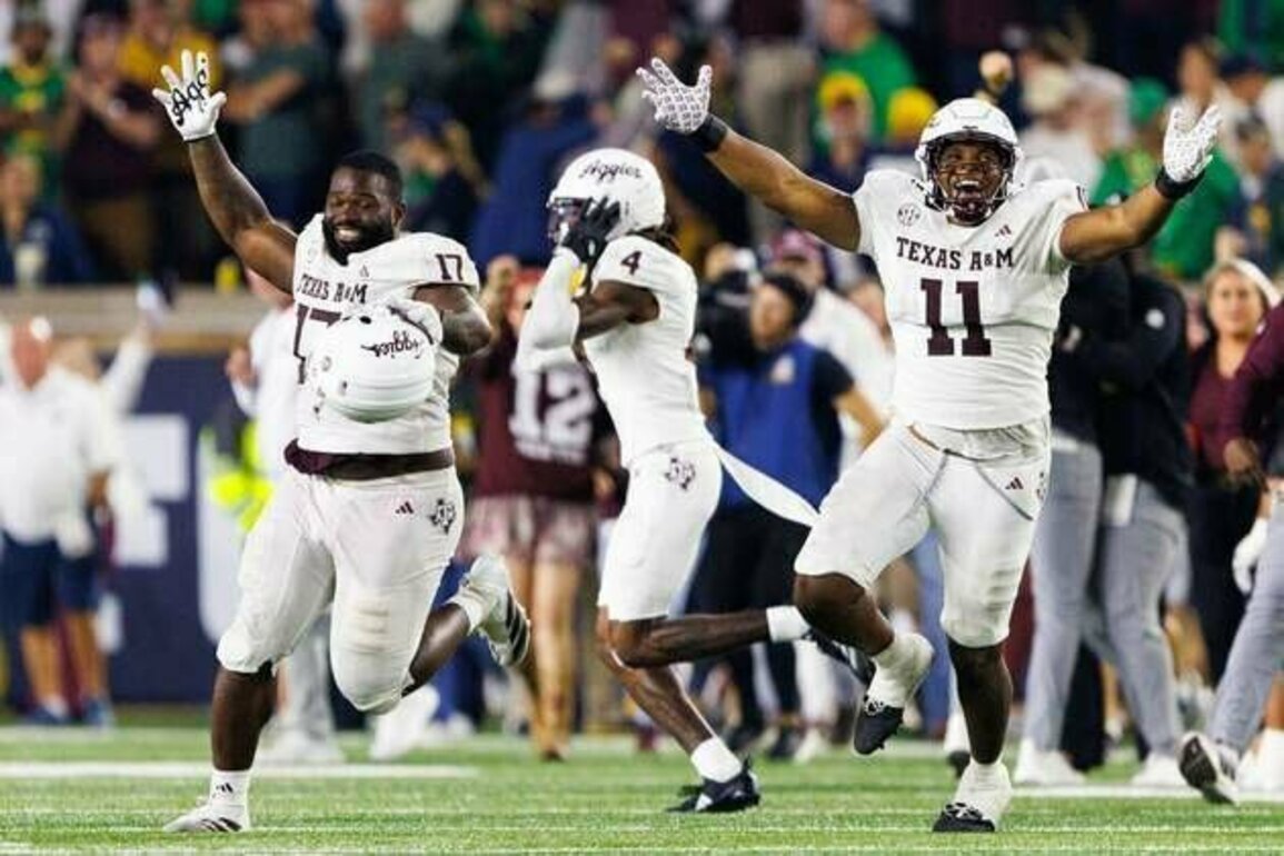 Top 25 roundup: No. 16 Texas A&M rallies late to edge No. 8 Notre Dame