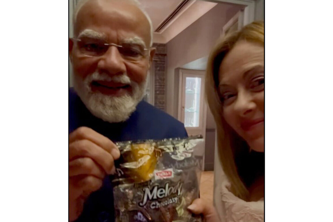 Video of PM Modi gifting 'Melody' toffees to Italian PM Meloni crosses 100 million views on social media in few hours