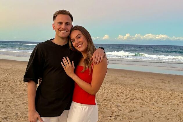 Wedding belle for young Hawthorn star Harry Morrison after heartwarming proposal