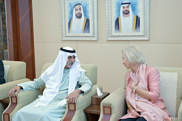 Nahyan bin Mubarak receives US Ambassador to UAE