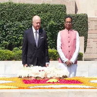 Austrian Chancellor Christian Stocker, wife pay tribute to Mahatma Gandhi at Rajghat