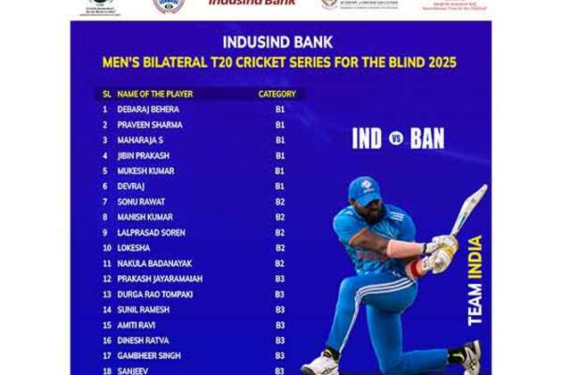 India-Bangladesh bilateral T20 Cricket Series for Blind 2025 to kick off in Bengaluru