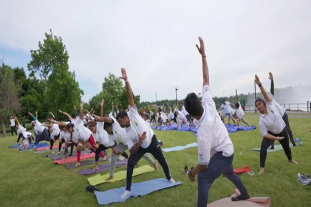 Iconic Niagara Falls witnesses yoga celebrations under 'Azadi ka Amrit Mahotsav'