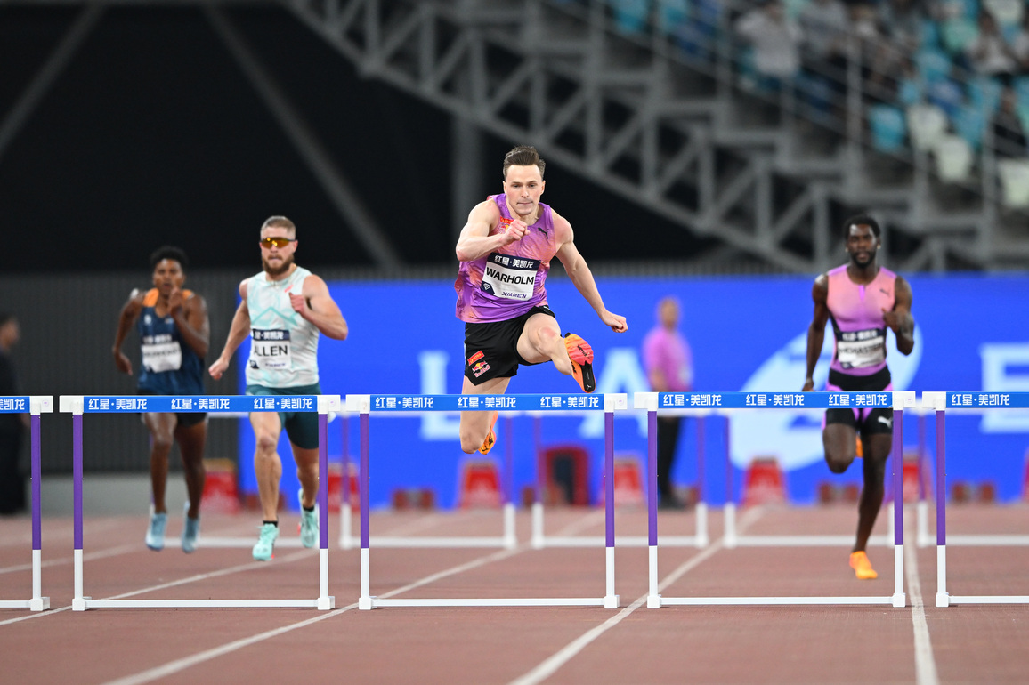 (SP)CHINA-XIAMEN-ATHLETICS-DIAMOND LEAGUE-MEN'S 300M HURDLES (CN)