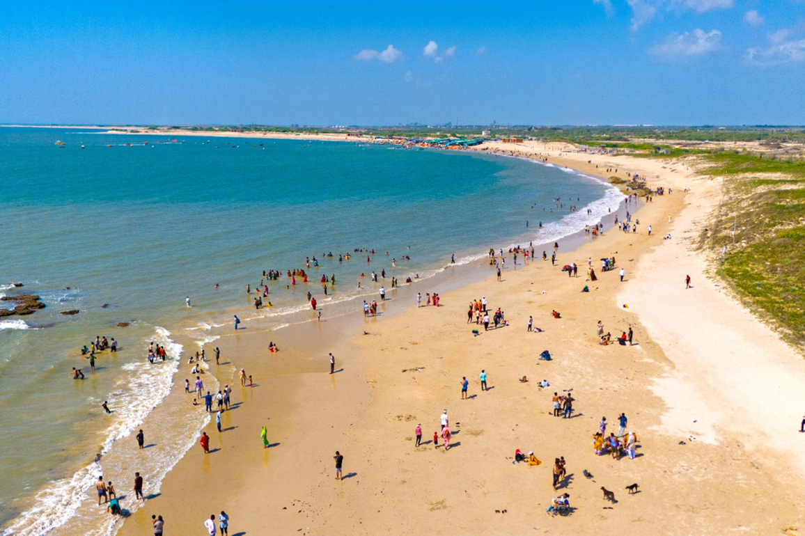 Gujarat's first blue flag beach in Shivrajpur, offers clear water, beautiful sunset and popular for scuba diving