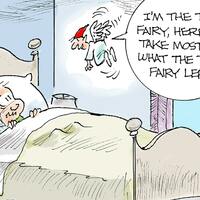 Editorial cartoon- Dana Summers on taxes