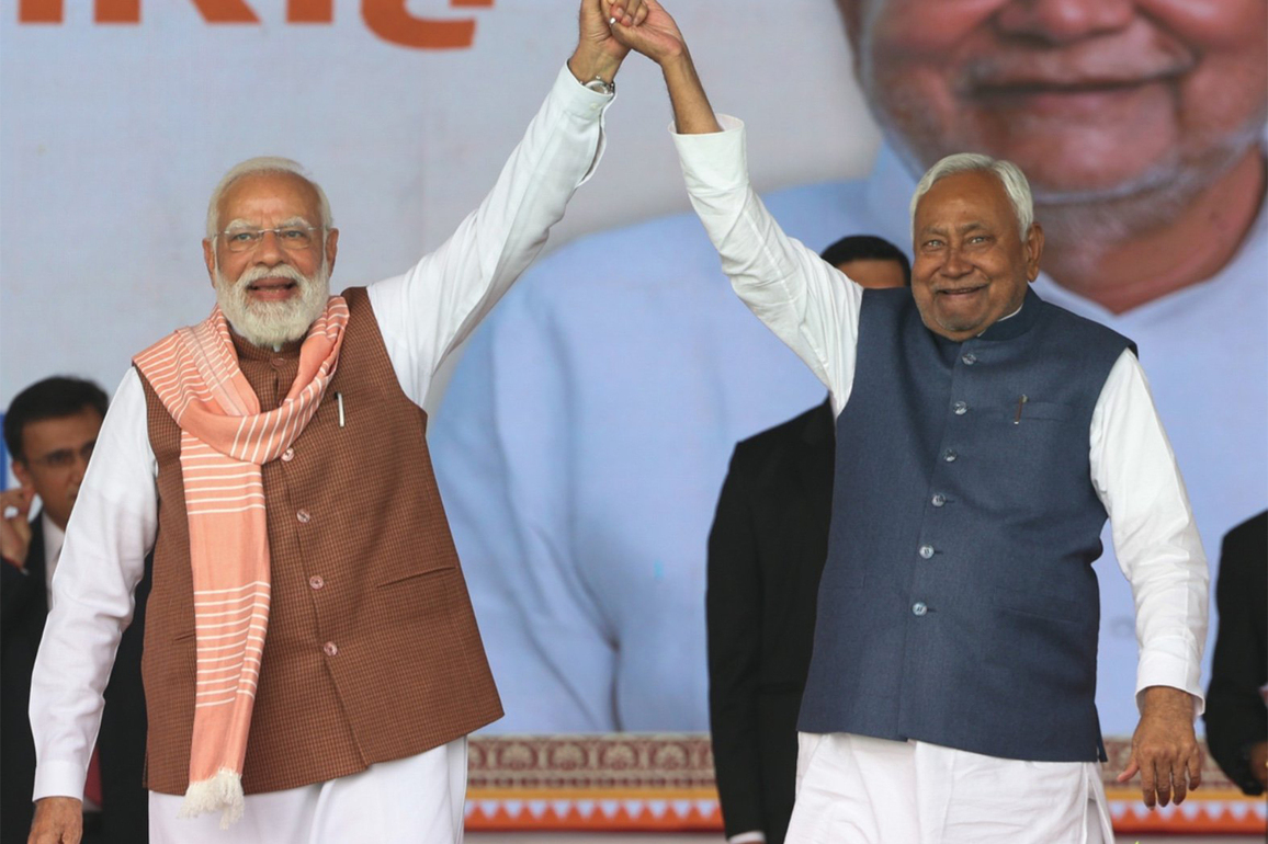 "Made indelible contribution to development of Bihar": PM Modi congratulates Nitish Kumar for taking oath as Rajya Sabha MP