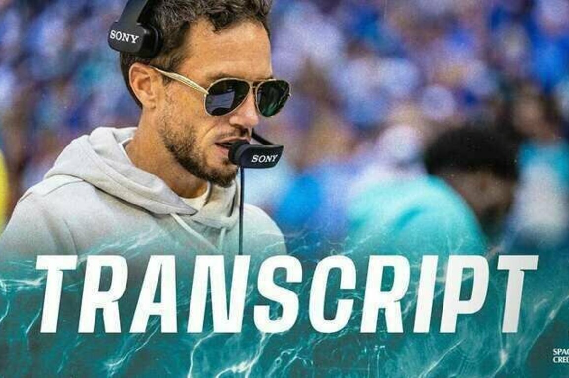 Transcript: Mike McDaniel's Media Availability - Sep 10