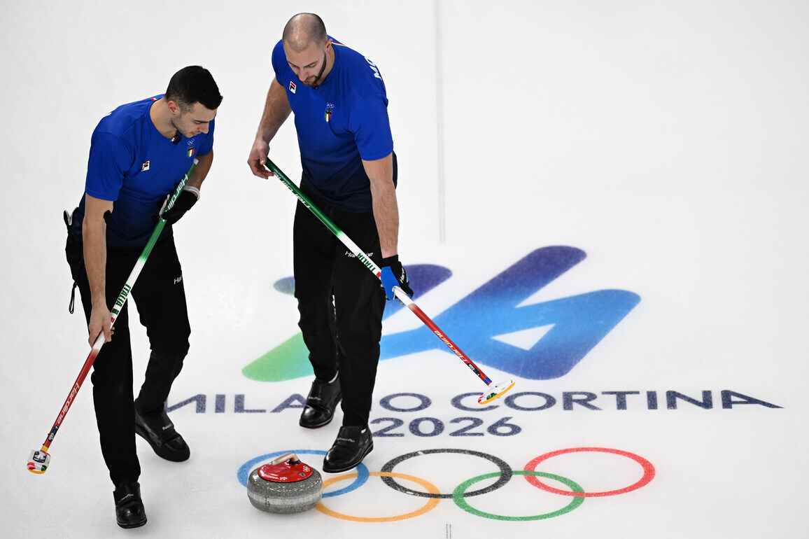 (MICO2026)ITALY-CORTINA D'AMPEZZO-OLYMPIC WINTER GAMES-CURLING-MEN-ROUND ROBIN-CHN VS ITA