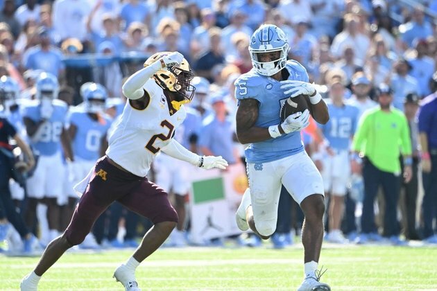 No. 20 North Carolina rolls past Minnesota 31-13