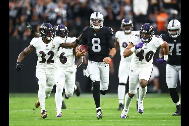 Report: Raiders place QB Marcus Mariota (quad) on IR