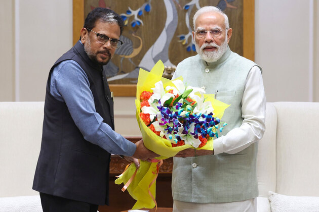 Lieutenant Governor of Puducherry K Kailashnathan meets PM Modi in New Delhi