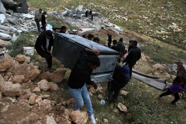 MIDEAST-HEBRON-AR-RIHIYA-PALESTINIAN HOUSES-ISRAEL-DEMOLITION