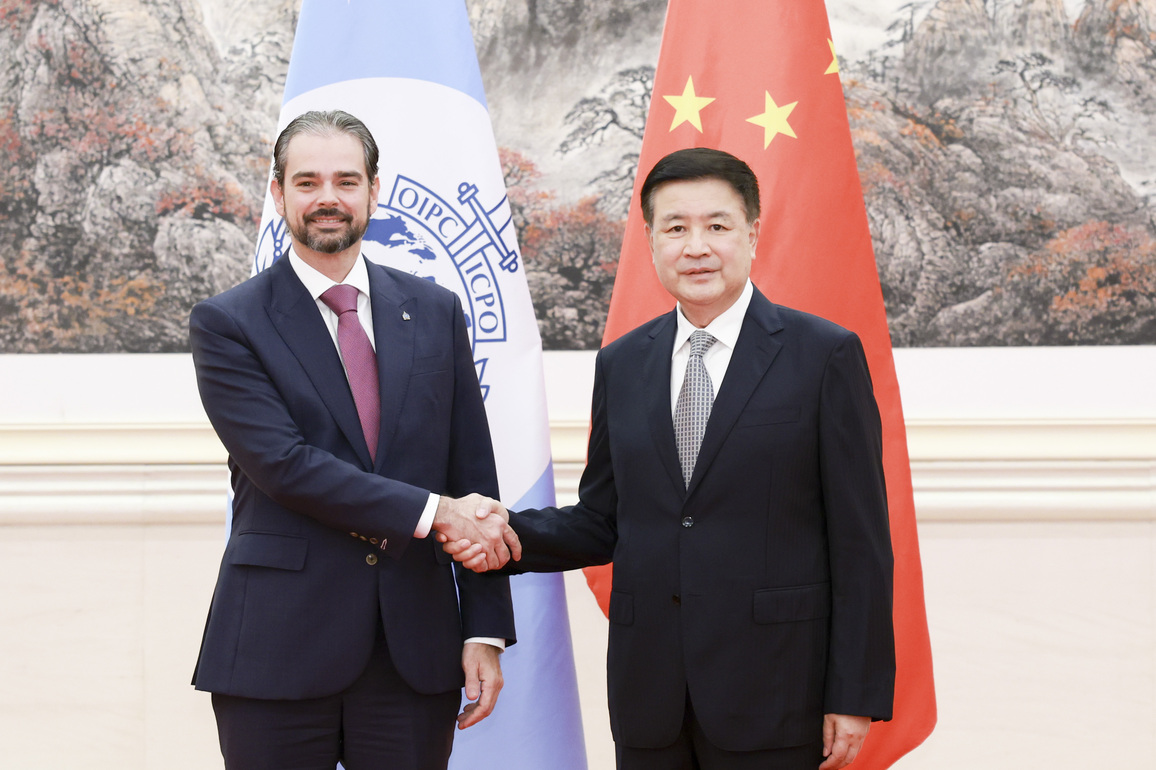 CHINA-BEIJING-WANG XIAOHONG-INTERPOL SECRETARY GENERAL-MEETING (CN)