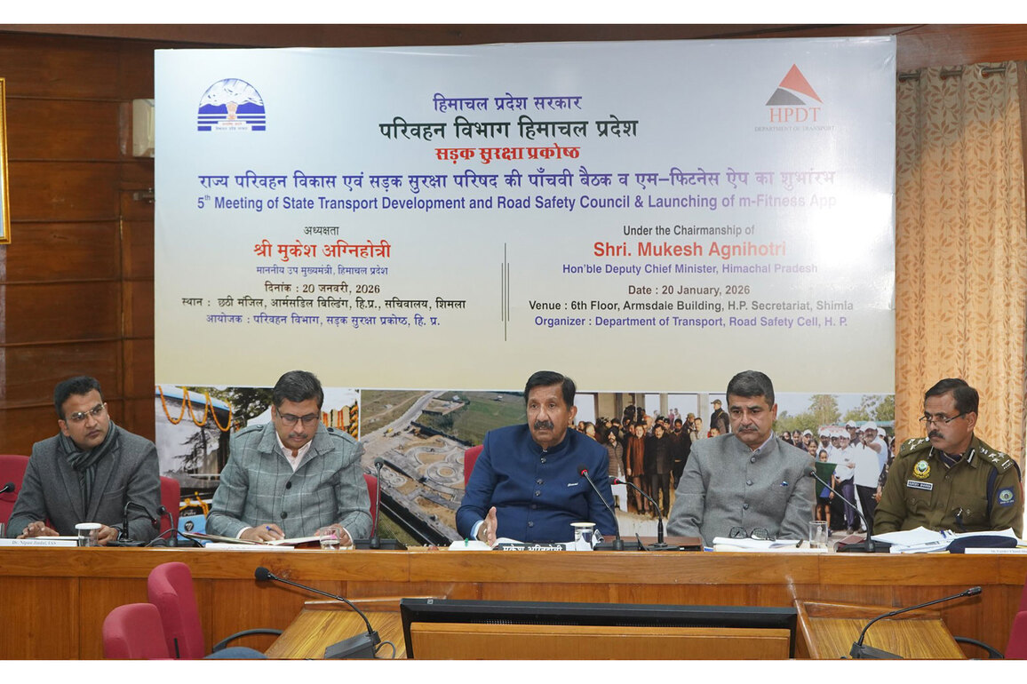 "Road safety is our top priority; technology will eliminate manual systems and office visits": Himachal DyCM Agnihotri