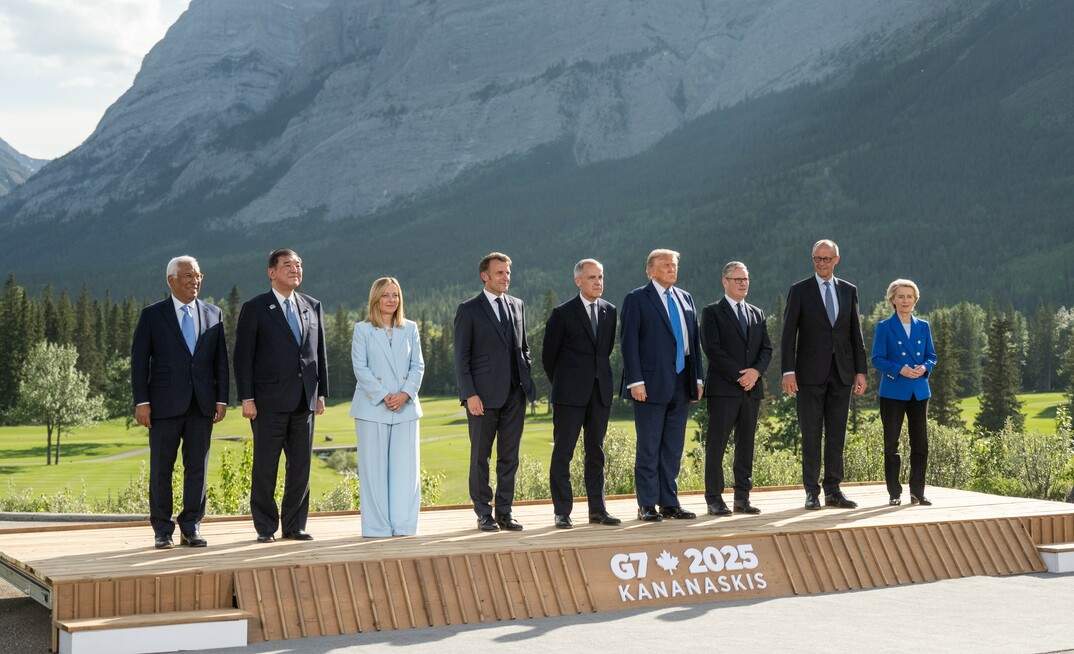 G7 leaders at the summit in Kananaskis, Canada, on 17 June.