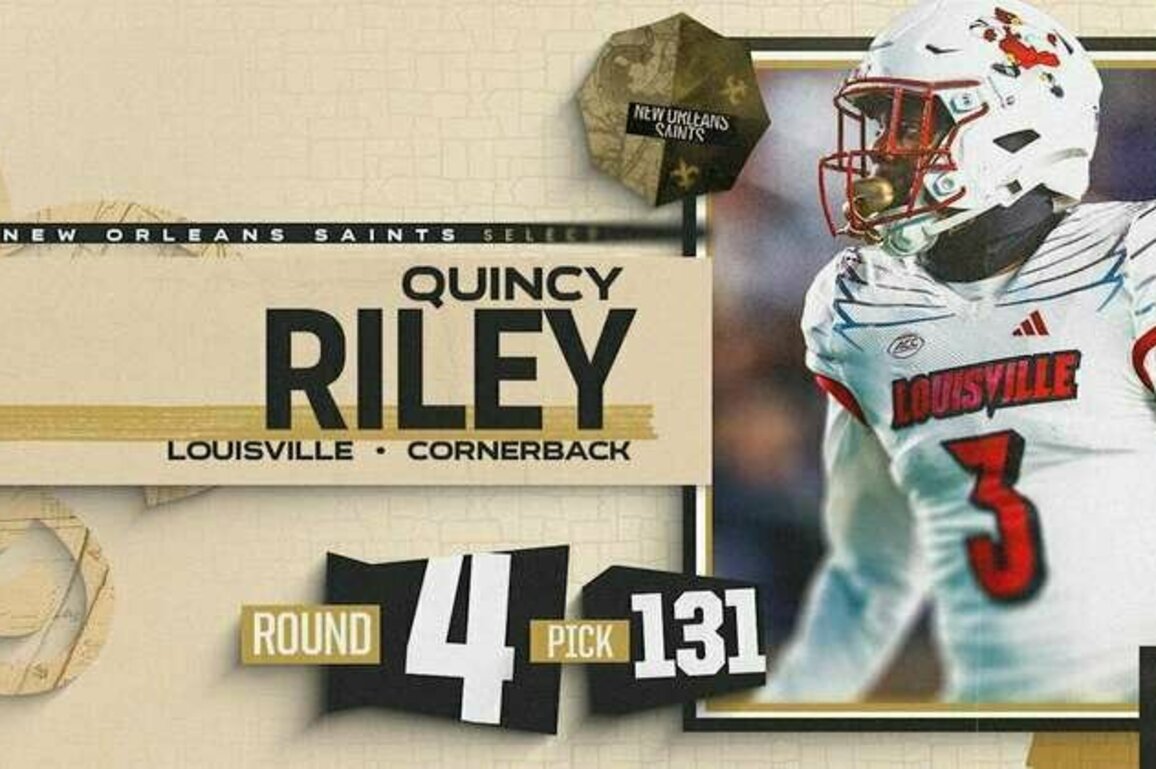 Saints select Quincy Riley with the 131st pick in the 2025 NFL Draft