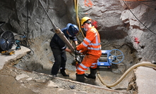  A seismometer chain being installed in borehole ST1, under the direction of Geo-Energie Suisse, to monitor the stimulation in borehole ST2, in the Bedretto laboratory at ETH Zurich