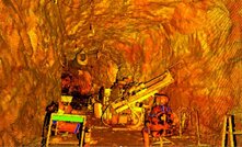 Example of a laser scan in a mining environment