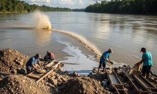 Garimpo em rio ouro mercúrio contaminação