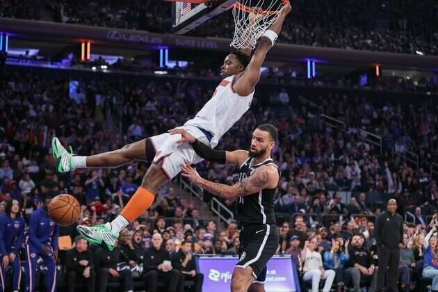 Report: Knicks' OG Anunoby (hamstring) out at least two weeks