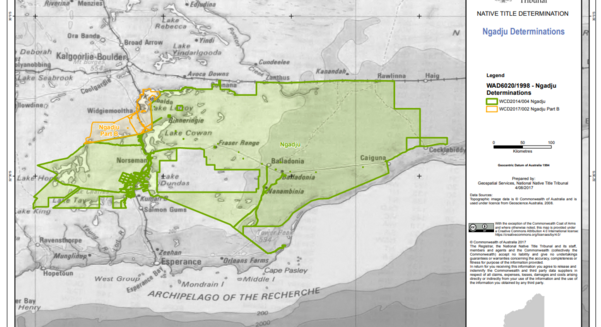 Ngadju native title determination map