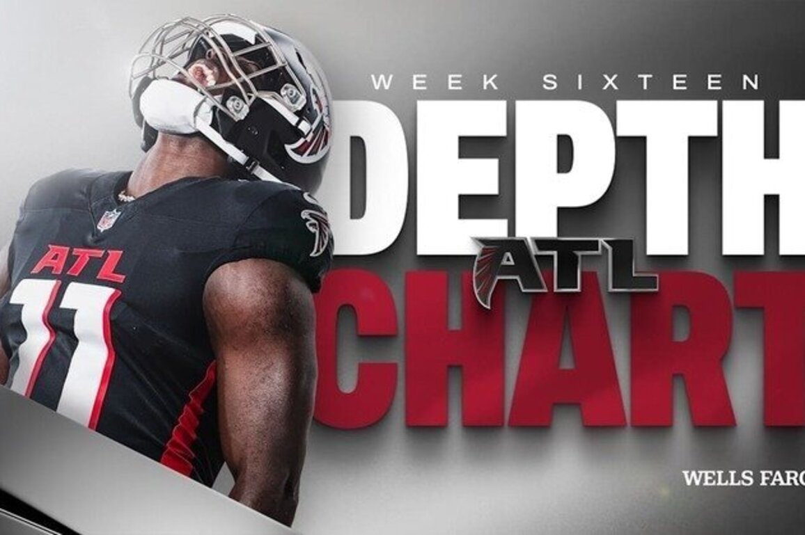 Falcons depth chart released for Week 16 at Arizona Cardinals