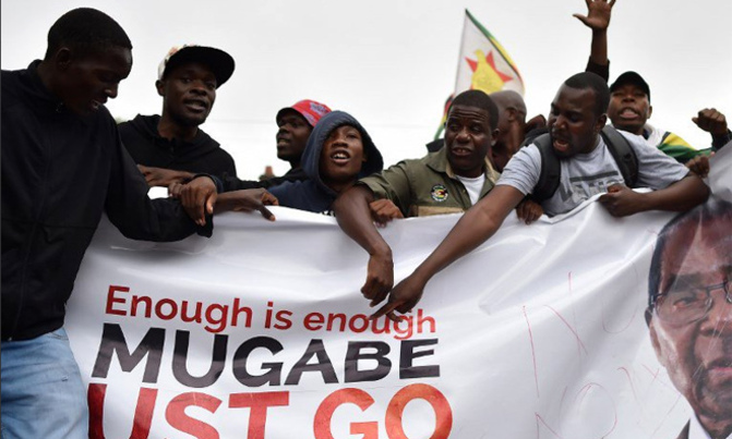 Zimbabweans take to streets in anti-Mugabe march Zimbabweans take to streets in anti-Mugabe march