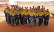  Elizabeth Gaines (centre) with some of the women of Fortescue