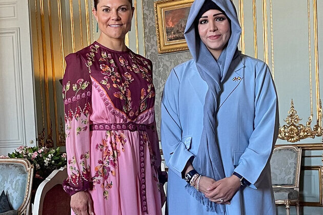 Crown Princess of Sweden meets with Latifa bint Mohammed in Stockholm