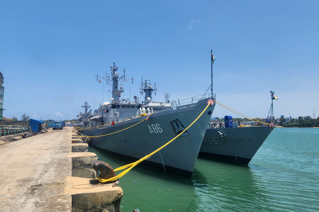 Indian Navy's first training squadron makes port call at Mombasa, Kenya