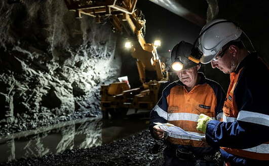 Barminco workers underground at Rosemont.