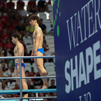 (SP)SINGAPORE-WORLD AQUATICS CHAMPIONSHIPS-DIVING-MEN'S 3M SYNCHRONISED
