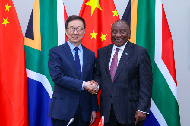SOUTH AFRICA-CAPE TOWN-HAN ZHENG-CYRIL RAMAPHOSA-MEETING