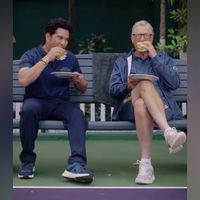 "Snack break before we get to work": Bill Gates enjoys vada pav with Sachin Tendulkar