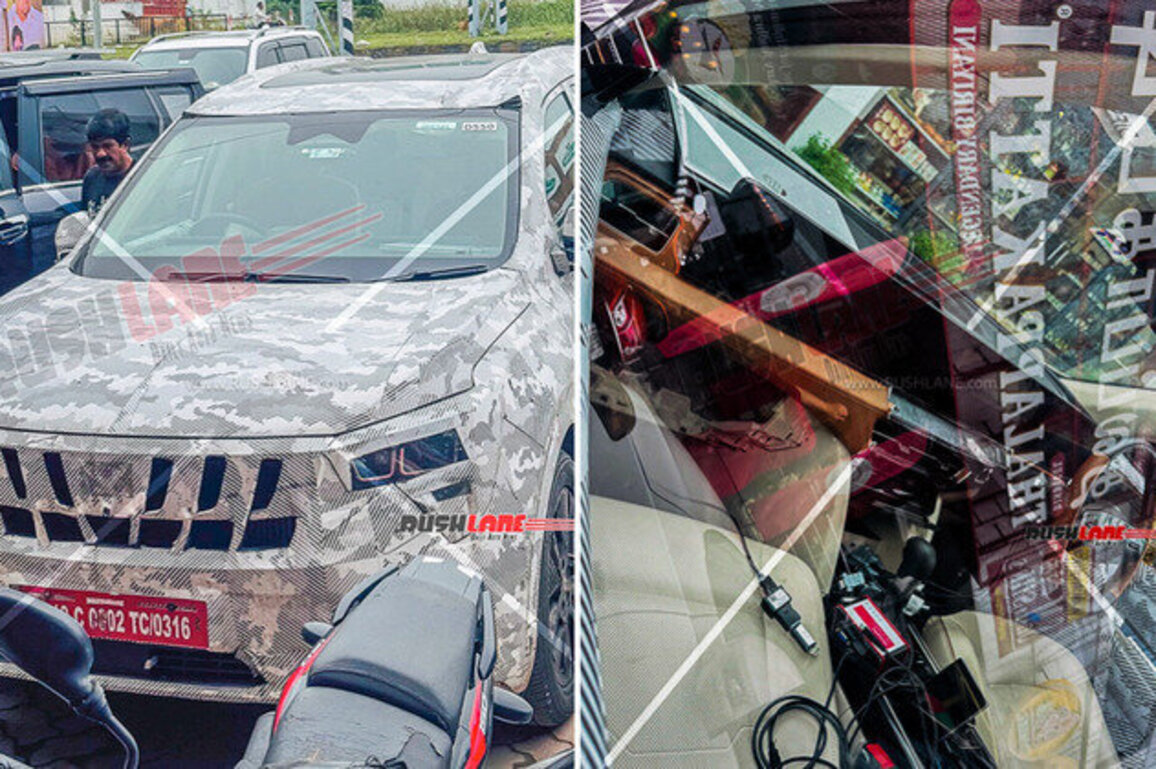 Mahindra XUV700 Facelift Interiors Spied Up Close  New Details Leaked