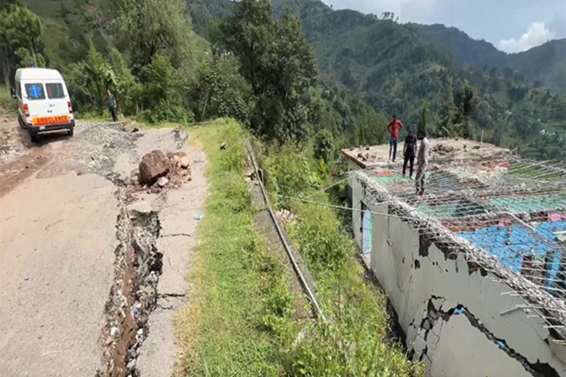 J-K: Land drift triggers massive landslide in Poonch's Mendhar; Minister Javed Ahmed Rana inspects affected areas