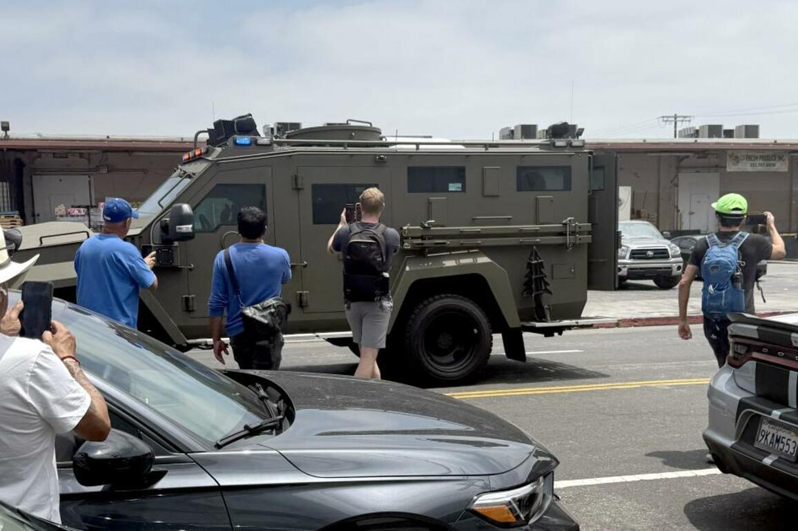 Multiple immigration sweeps reported across L.A., with atense standoff in downtown