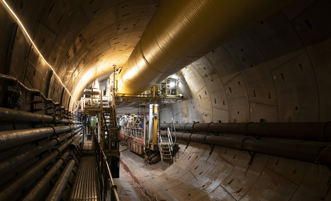 HS2’s TBM Mary Ann halfway through building the Bromford Tunnel-2. Credit; HS2