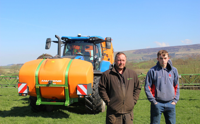 Graham Prudham (left) and Robbie Prudham of I.J & G. Prudham, with their latest retrofitted spot spraying system from Soil Essentials. Graham Prudham (left) and Robbie Prudham of I.J & G. Prudham, with their latest retrofitted spot spraying system from Soil Essentials.