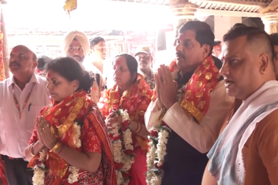 MP CM Mohan Yadav offers prayers at Kamakhya Temple in Guwahati