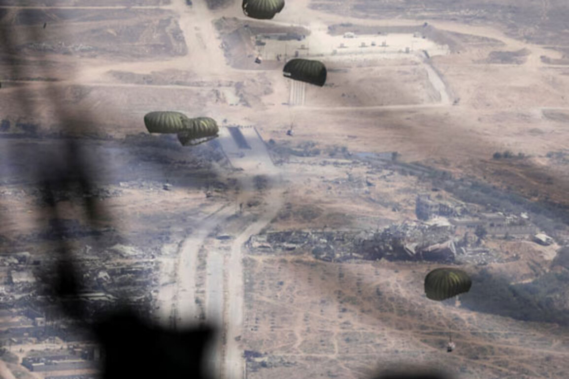 Israel airdrops 161 food aid packages in Gaza with support from nine countries