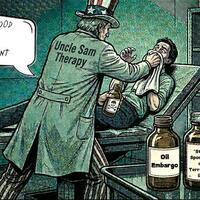 AI Cartoon | Uncle Sam's Suffocation Therapy