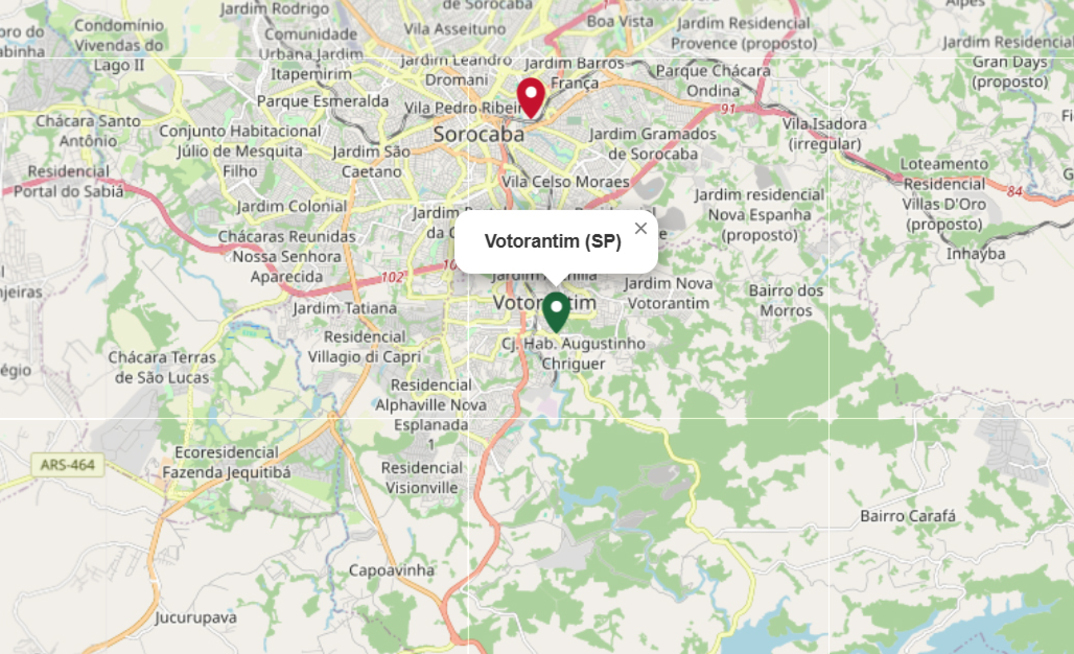 Áreas de comunidades quilombola  em SP