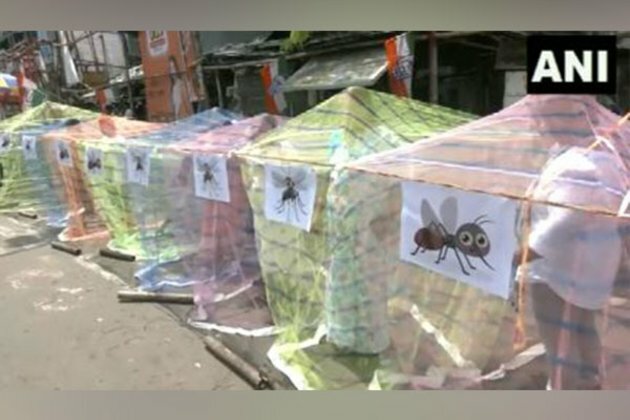 Congress holds unique protest with mosquito nets as Bengal steps up efforts to combat dengue