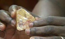 The 706 carat diamond found by Emmanul Modoh's worker. (Image: SLBC)