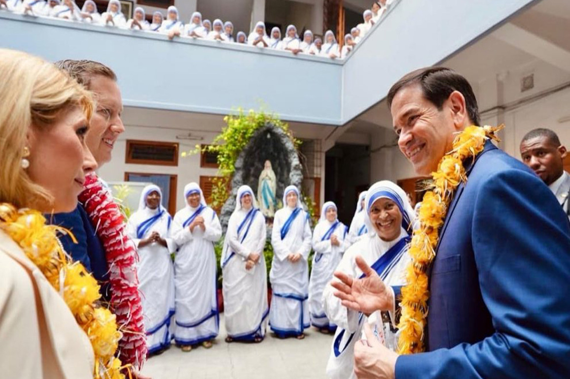 "Shared values transcend borders": US envoy Gor accompanies Rubio on visit to Missionaries of Charity