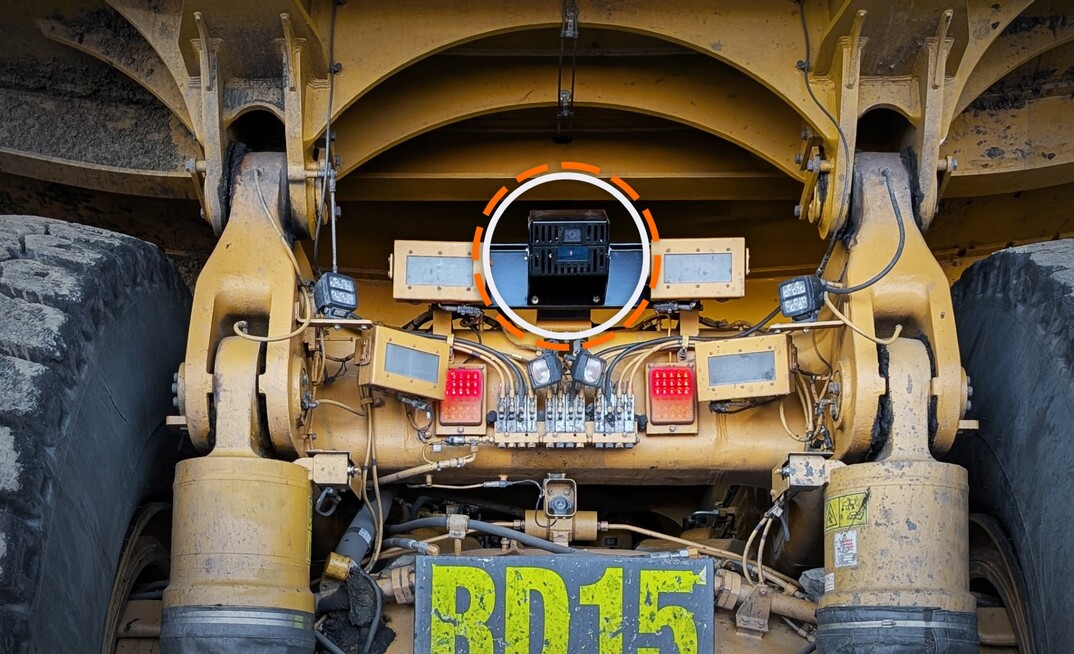 HaulSight installed on a haul truck.