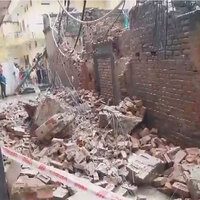 Three children trapped under debris after dilapidated house collapses in Delhi